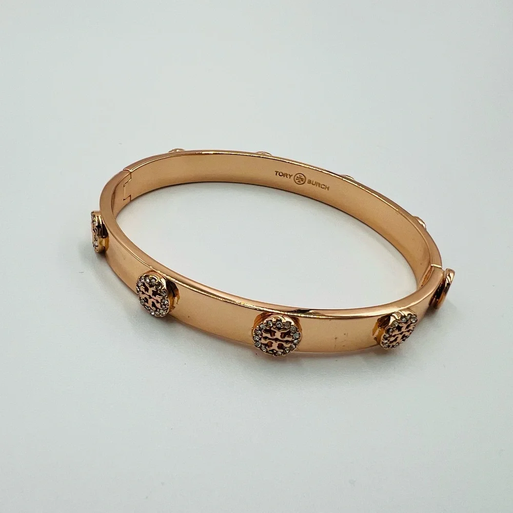 Tory Burch Thin Icon Hinge Bangle Bracelet NWOT - Picture 4 of 5